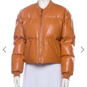 Cinq à Sept Brown cropped Puffer Jacket